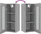 vidaXL - Wandkast - 34,5x34x90 - cm - grijs - sonoma - eikenkleurig
