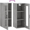 vidaXL - Wandkast - 34,5x34x90 - cm - grijs - sonoma - eikenkleurig