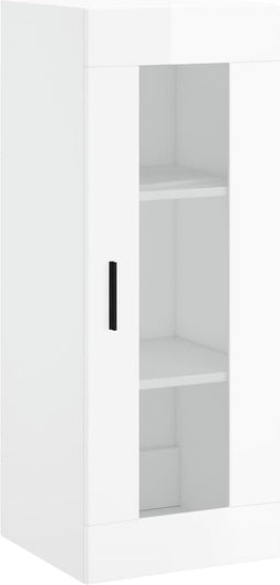 vidaXL - Wandkast - 34,5x34x90 - cm - hoogglans - wit