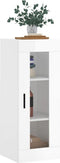 vidaXL - Wandkast - 34,5x34x90 - cm - hoogglans - wit