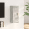 vidaXL - Wandkast - 35x34x90 - cm - bewerkt - hout - betongrijs