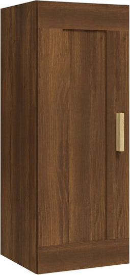 vidaXL - Wandkast - 35x34x90 - cm - bewerkt - hout - bruineikenkleurig