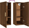 vidaXL - Wandkast - 35x34x90 - cm - bewerkt - hout - bruineikenkleurig