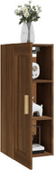 vidaXL - Wandkast - 35x34x90 - cm - bewerkt - hout - bruineikenkleurig