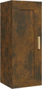 vidaXL - Wandkast - 35x34x90 - cm - bewerkt - hout - gerookt - eikenkleurig