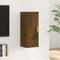 vidaXL - Wandkast - 35x34x90 - cm - bewerkt - hout - gerookt - eikenkleurig
