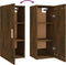 vidaXL - Wandkast - 35x34x90 - cm - bewerkt - hout - gerookt - eikenkleurig