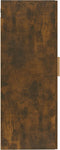 vidaXL - Wandkast - 35x34x90 - cm - bewerkt - hout - gerookt - eikenkleurig