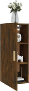 vidaXL - Wandkast - 35x34x90 - cm - bewerkt - hout - gerookt - eikenkleurig