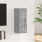 vidaXL - Wandkast - 35x34x90 - cm - bewerkt - hout - grijs - sonoma - eikenkleurig