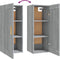 vidaXL - Wandkast - 35x34x90 - cm - bewerkt - hout - grijs - sonoma - eikenkleurig