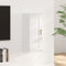 vidaXL - Wandkast - 35x34x90 - cm - bewerkt - hout - hoogglans - wit