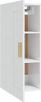 vidaXL - Wandkast - 35x34x90 - cm - bewerkt - hout - hoogglans - wit