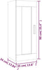 vidaXL - Wandkast - 35x34x90 - cm - bewerkt - hout - hoogglans - wit