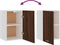 vidaXL - Wandkast - 39,5x31x60 - cm - bewerkt - hout - bruin - eikenkleur