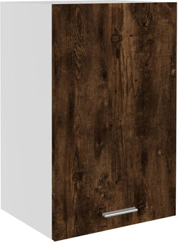vidaXL - Wandkast - 39,5x31x60 - cm - bewerkt - hout - gerookt - eikenkleurig