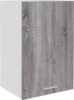 vidaXL - Wandkast - 39,5x31x60 - cm - bewerkt - hout - grijs - sonoma - eikenkleurig