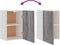 vidaXL - Wandkast - 39,5x31x60 - cm - bewerkt - hout - grijs - sonoma - eikenkleurig