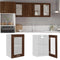 vidaXL - Wandkast - 40x31x60 - cm - glas - en - bewerkt - hout - bruin - eikenkleur