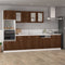 vidaXL - Wandkast - 40x31x60 - cm - glas - en - bewerkt - hout - bruin - eikenkleur