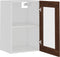 vidaXL - Wandkast - 40x31x60 - cm - glas - en - bewerkt - hout - bruin - eikenkleur