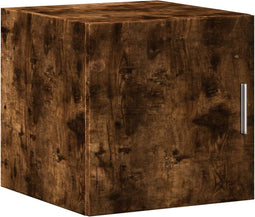 vidaXL - Wandkast - 40x42,5x40 - cm - bewerkt - hout - gerookt - eikenkleurig