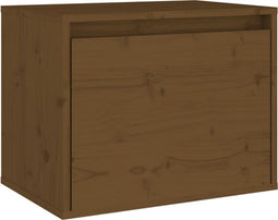 vidaXL - Wandkast - 45x30x35 - cm - massief - grenenhout - honingbruin