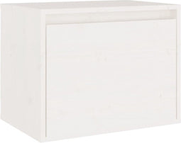 vidaXL - Wandkast - 45x30x35 - cm - massief - grenenhout - wit