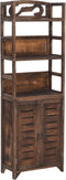 vidaXL - Wandkast - 46x24x140 - cm - massief - paulowniahout - donkerbruin