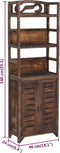 vidaXL - Wandkast - 46x24x140 - cm - massief - paulowniahout - donkerbruin