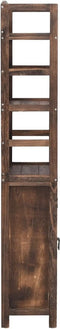 vidaXL - Wandkast - 46x24x140 - cm - massief - paulowniahout - donkerbruin