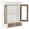 vidaXL - Wandkast - 49x22x59 - cm - bewerkt - hout - wit