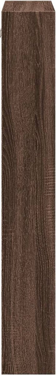 vidaXL - Wandkast - 50x15x100 - cm - bewerkt - hout - bruin - eikenkleurig