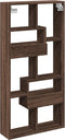 vidaXL - Wandkast - 50x15x100 - cm - bewerkt - hout - bruin - eikenkleurig