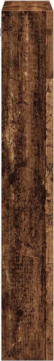 vidaXL - Wandkast - 50x15x100 - cm - bewerkt - hout - oud - houtkleurig