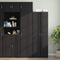 vidaXL - Wandkast - 50x42,5x40 - cm - bewerkt - hout - zwart