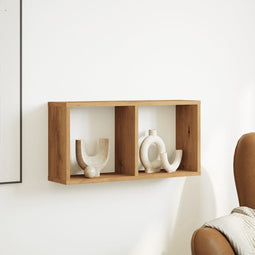 vidaXL - Wandkast - 60x16x30 - cm - bewerkt - hout - artinsanaal - eikenkleurig