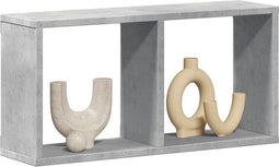 vidaXL - Wandkast - 60x16x30 - cm - bewerkt - hout - betongrijs