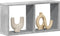 vidaXL - Wandkast - 60x16x30 - cm - bewerkt - hout - betongrijs