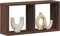 vidaXL - Wandkast - 60x16x30 - cm - bewerkt - hout - bruin - eikenkleur
