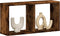 vidaXL - Wandkast - 60x16x30 - cm - bewerkt - hout - gerookt - eikenkleurig