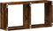 vidaXL - Wandkast - 60x16x30 - cm - bewerkt - hout - gerookt - eikenkleurig