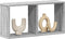 vidaXL - Wandkast - 60x16x30 - cm - bewerkt - hout - grijs - sonoma - eiken