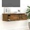 vidaXL - Wandkast - 60x26x18,5 - cm - bewerkt - hout - gerookt - eikenkleurig