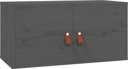 vidaXL - Wandkast - 60x30x30 - cm - massief - grenenhout - grijs
