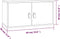 vidaXL - Wandkast - 60x30x30 - cm - massief - grenenhout