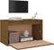 vidaXL - Wandkast - 60x30x35 - cm - massief - grenenhout - honingbruin