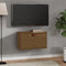 vidaXL - Wandkast - 60x30x35 - cm - massief - grenenhout - honingbruin