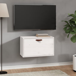 vidaXL - Wandkast - 60x30x35 - cm - massief - grenenhout - wit