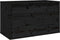 vidaXL - Wandkast - 60x30x35 - cm - massief - grenenhout - zwart